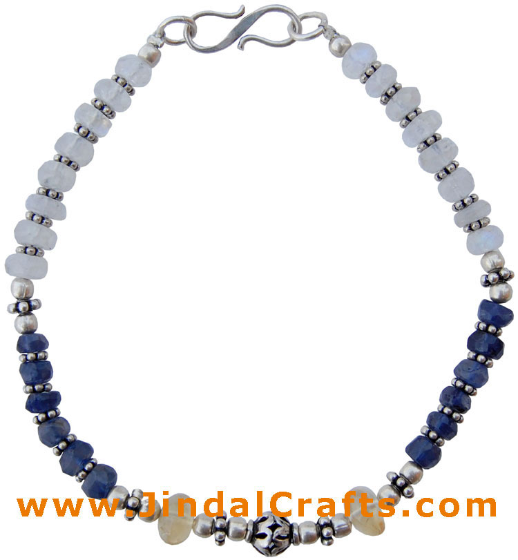 Handmade Silver / Semi Precious Stone Bracelet Handmade Jewelry Novica India Art