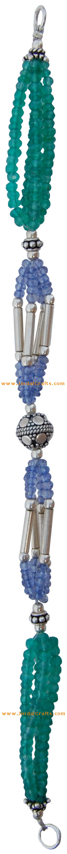 Handmade Silver / Semi Precious Stones Bracelet Jewelry India Art Novica Gaiam