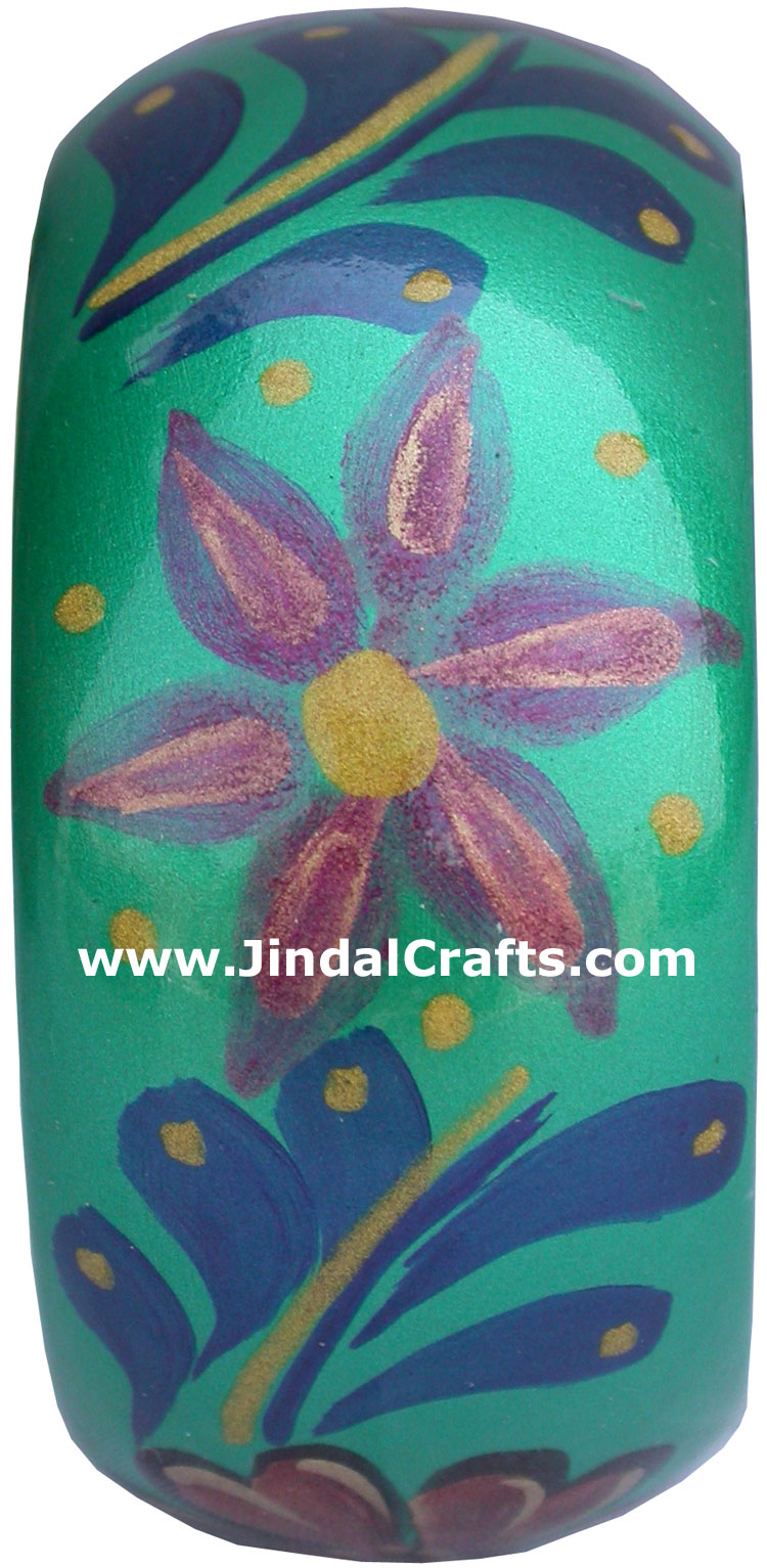 Colourful Traditional Bangle Hand Painted Wood Jewelry