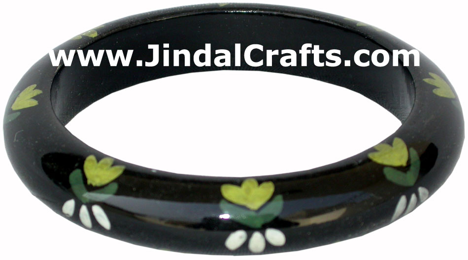 Wooden Bangle - Hand Painted Indian Handicraft Art Crafts Fashion Jewelry