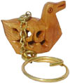 Handmade Wooden Hollow Duck Key Chain Ring India Crafts Birds Handicrafts Unique