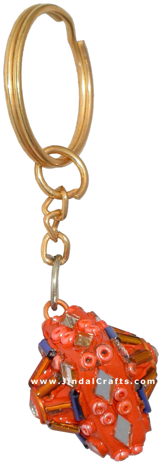 Handmade Colorful Lac Key Chain Key Ring Indian Art