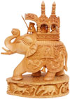 King Hunting in Jungle on Elephant India Sculpture Art