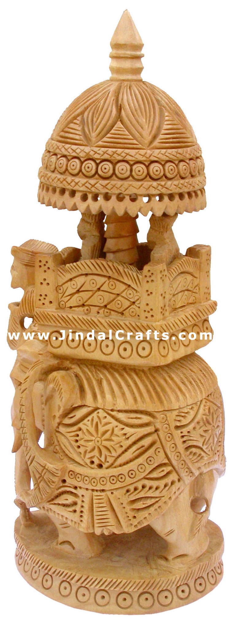Hand Carved Wooden Royal King's Jungle Safari India Art