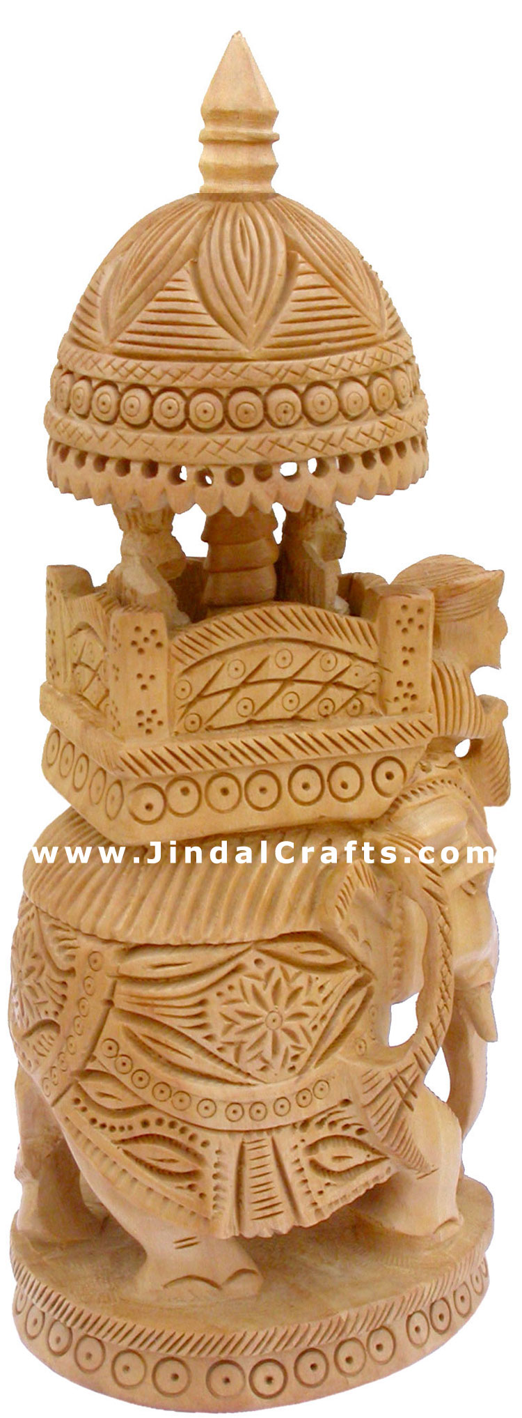 Hand Carved Wooden Royal King's Jungle Safari India Art