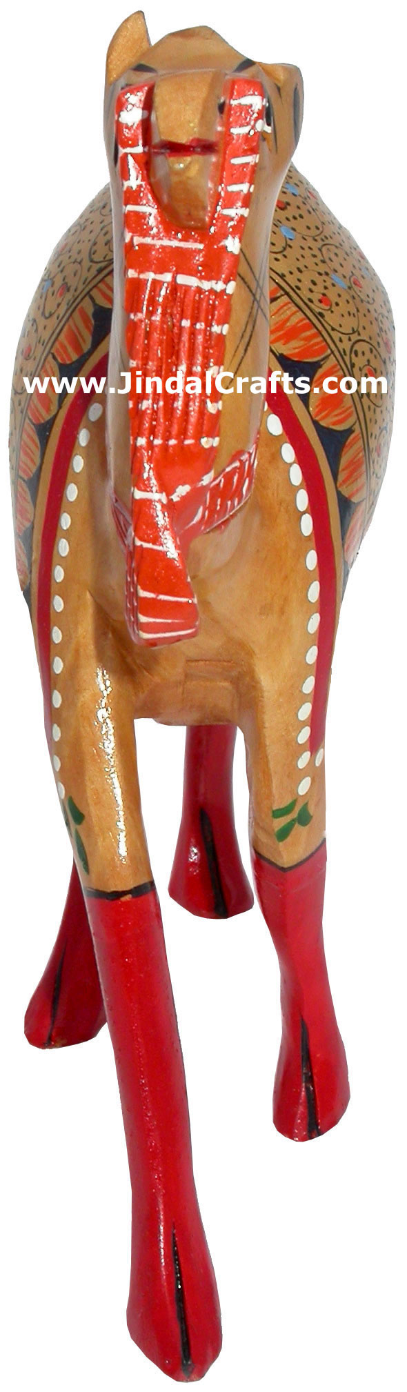 Hand Carved Hand Painted Wood Camel India Art Jungle Sculpture Home Decor Crafts
