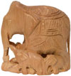 Hand Carved Kadam Wood Elephant India Artifacts Arts