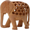 Baby Elephant - Hand Carved Wooden Animals Figures Art