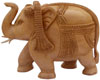 Handcarved Wooden Royal Elephant Figure India Artifacts