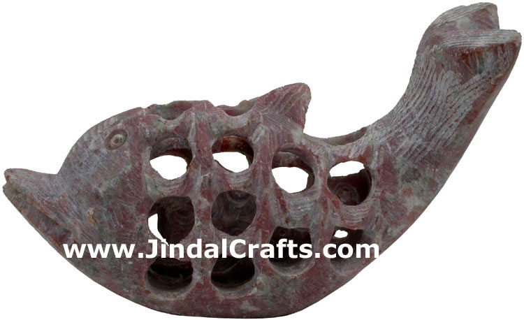 Fish - Hand Carved Soft Stone Animals Figures India Art