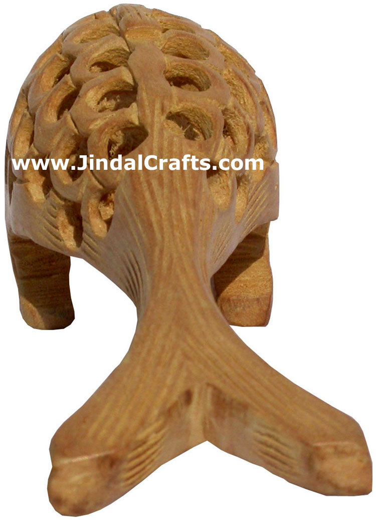 Kadam Wood Hand Carved Dolphin Fish India Artifacts Art