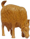 Exclusive Handmade Wooden Sculpture Goat India Carving