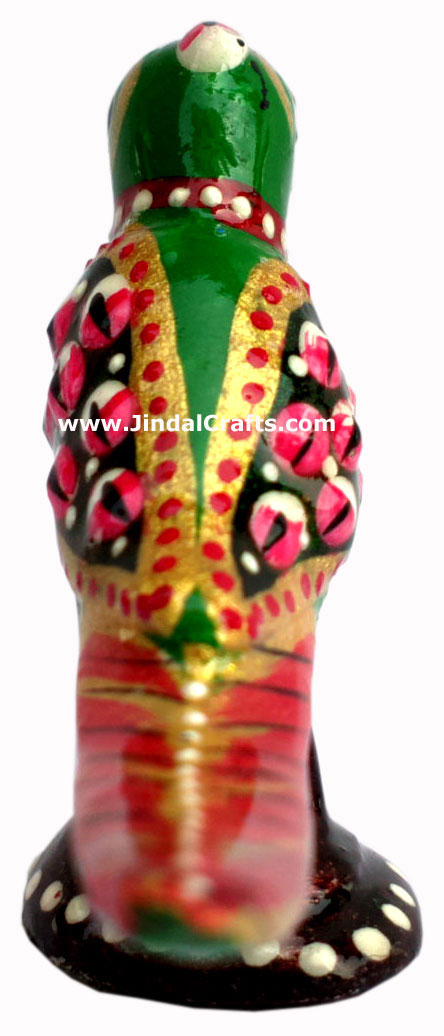 Colourful Parrot Figurine - Indian Art Craft Handicraft Figurine Hand Painted