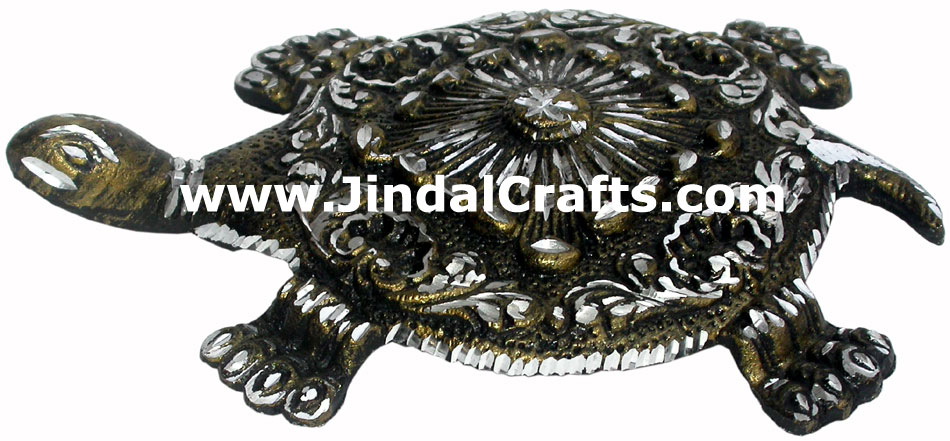Turtle Figure - Hand Carved Indian Art Craft Handicraft Fung Shui Home Decor