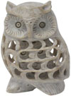 Baby Owl - Hand Carved Soft Stone Birds Figures Arts