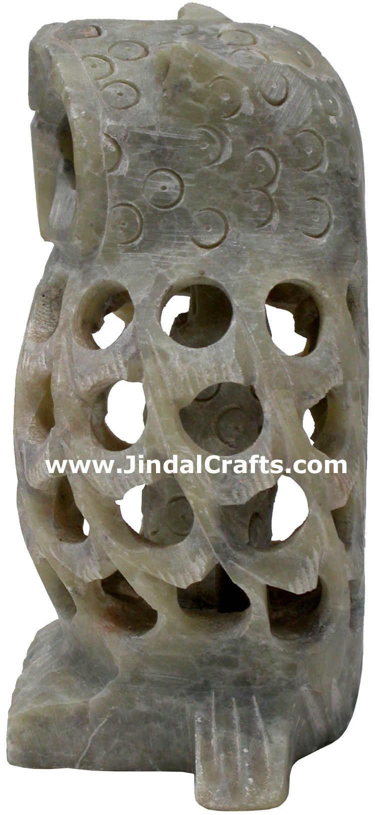 Baby Owl - Hand Carved Soft Stone Birds Figures India