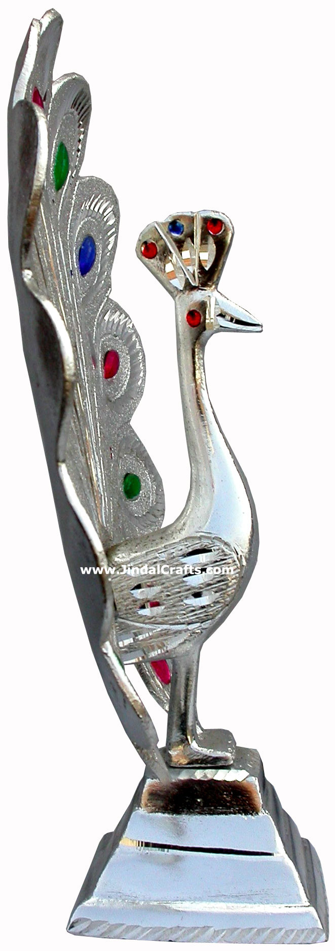 Peacock Figure - Hand Carved Indian Art Craft Handicraft Home Decor Figurine