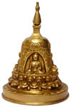 Brass Sculpture Buddhist Stoopa Stupa Nepal