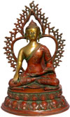 Brass Made Gautam Buddha India Sculpture Art