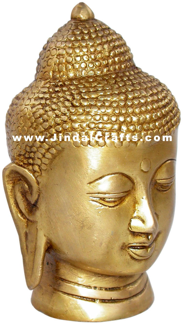 Gautam Buddha Head Buddhism Tibetan Figure Statue Idel