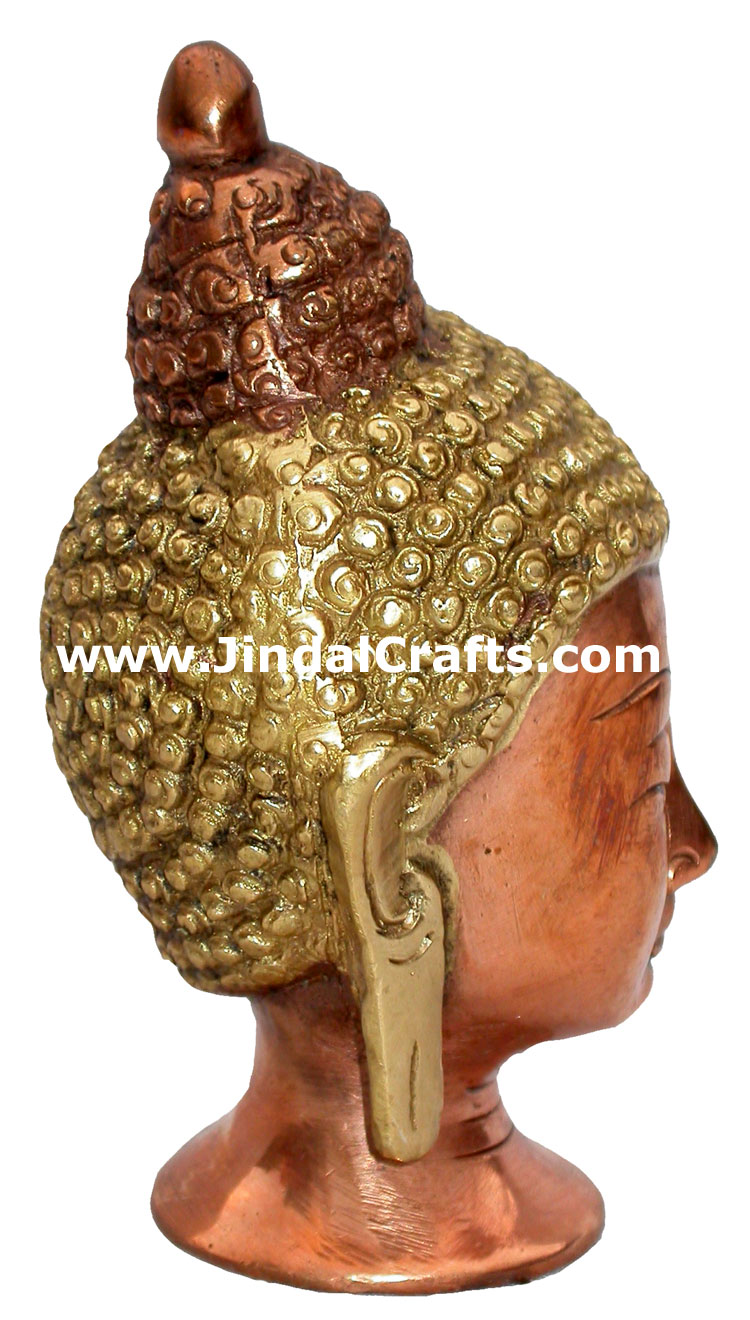 Buddha Head Metal Statue Figures Hand Crafts Artifacts