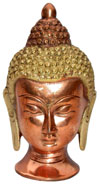 Buddha Head Metal Statue Figures Hand Crafts Artifacts