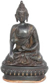 Antique Buddha Sculpture Buddhism Religious Bronze Idol