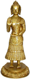 Buddha - Hand Carved Indian Art Craft Handicraft Home Decor Brass Figurine