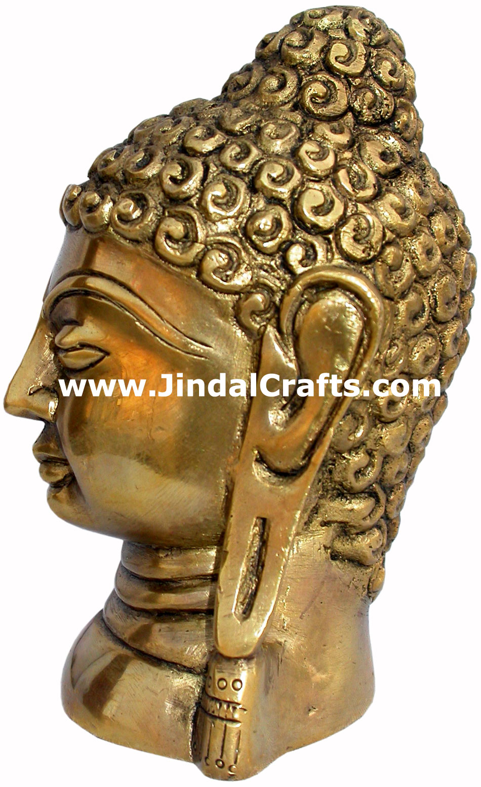 Buddha Bust - Hand Carved Indian Art Craft Handicraft Home Decor Brass Figurine