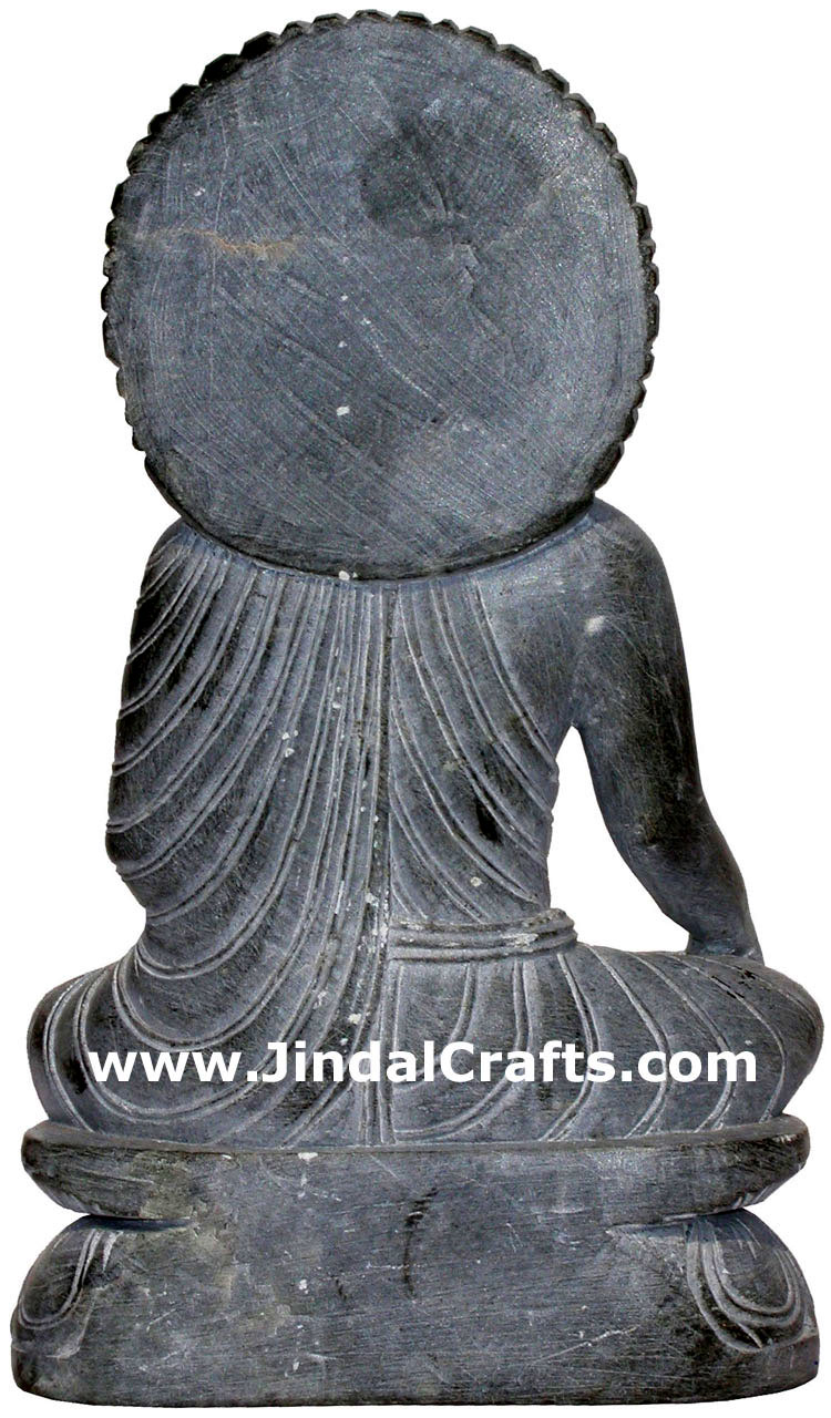 Lord Buddha Hand Carved Stone Indian Sculpture Artifact Figurine Idol Moorti Art