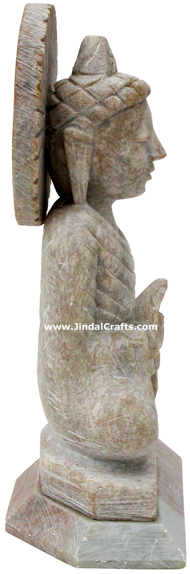 Lord Buddha Hand Carved Buddhisht Sculpture Stone Indian Artifacts Statues Idol