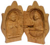 Handmade Wood Buddha Namastey Figure India Buddhist Art Handicrafts Sculptures