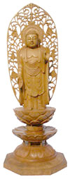 Handmade Wood Sculpture Buddha in Meditation