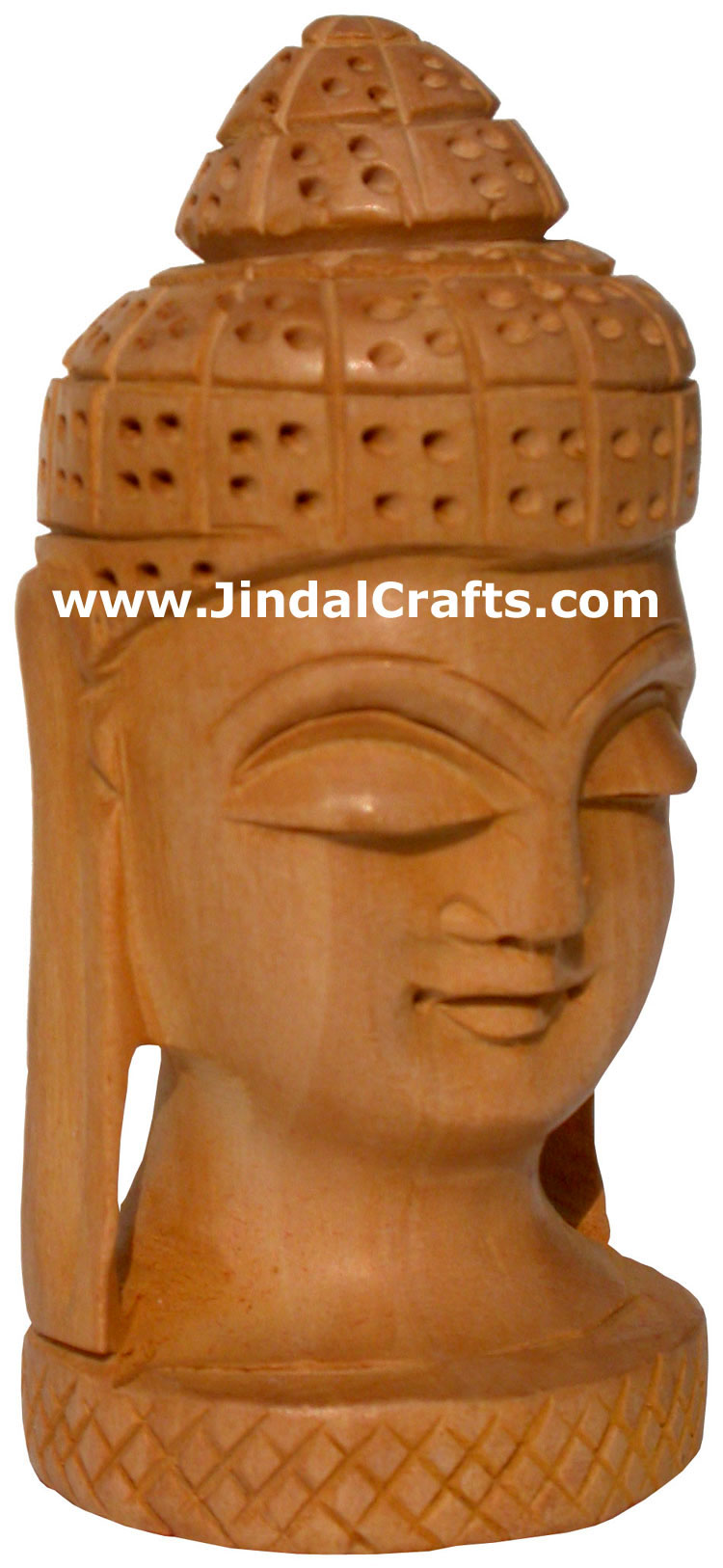 Hand Carved Wood Buddhist Sculpture India Carving Art