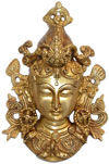 Brass Made Hindu Goddess Tara Mask Hanging India Art