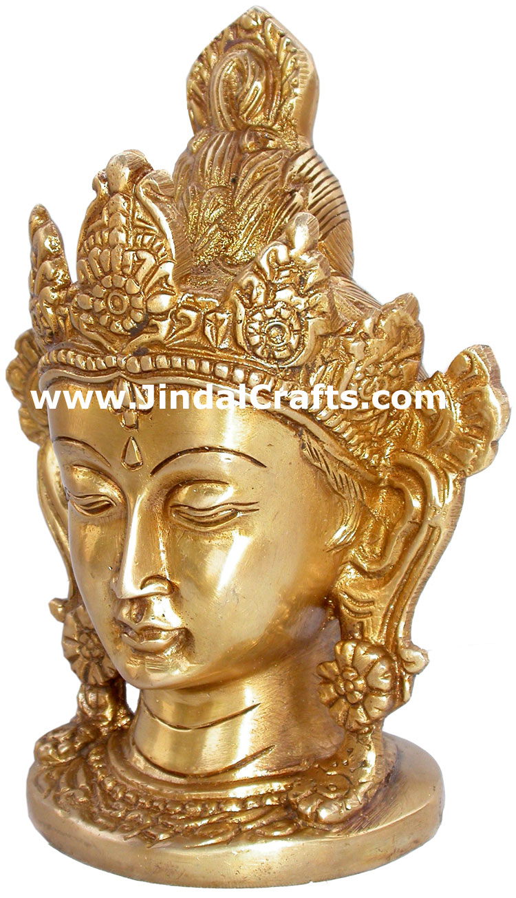Tara Head Buddism Artifact India Metal Crafts Hand Made