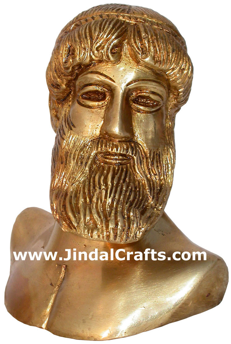 Brass Carved European Figure Indian Art