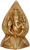 Brass Coconut Lord Ganesha India Artifacts