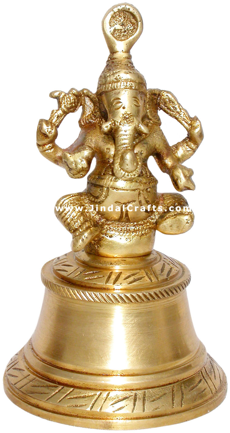 Ganesha Bell Hanging Hindu Religious Artifacts Idols Crafts India Handicrafts