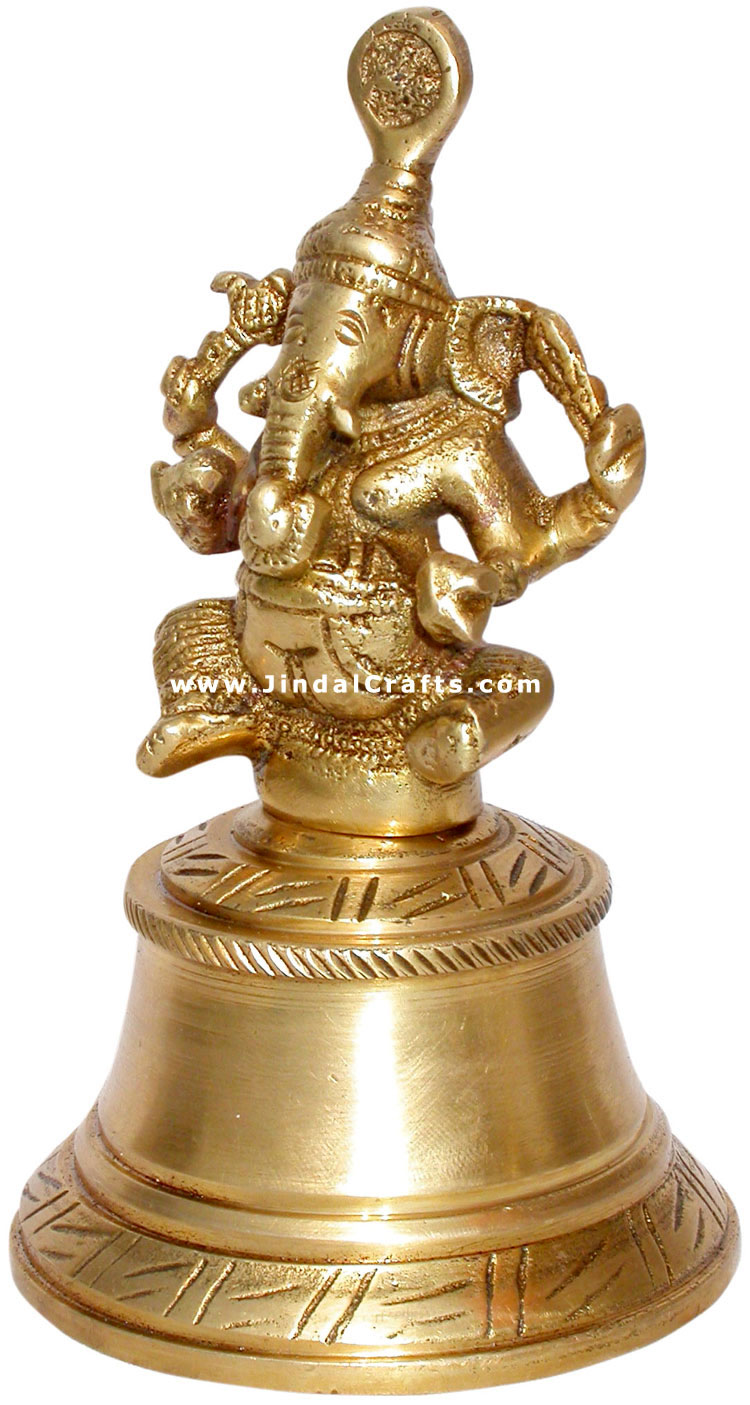 Ganesha Bell Hanging Hindu Religious Artifacts Idols Crafts India Handicrafts