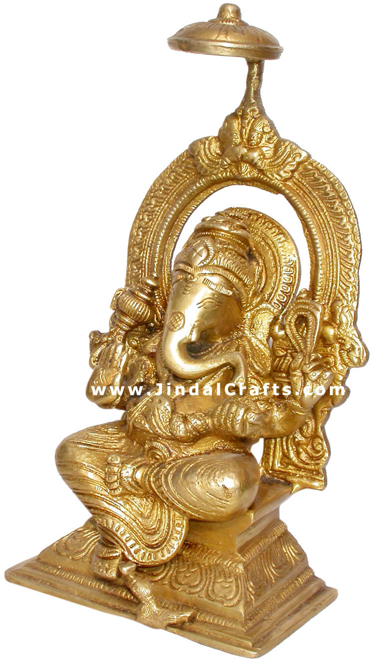 Lord Ganesh - Indian Handicrafts Brass Made Religious