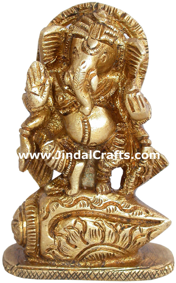 Ganesha on Conch Shankh Hindu Religious Statues India Sculpture Idol Hindu Arts