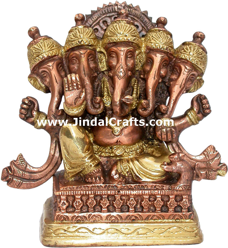 Ganesha Antique Finish Statue Indian God Hindu Crafts