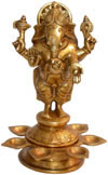 Ganesha Lamps Diya Deepaks Lighting Hindu Diwali Crafts