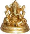 Handmade Brass Statue of Lord Ganehsa India Brassware Handicraft Art Craft