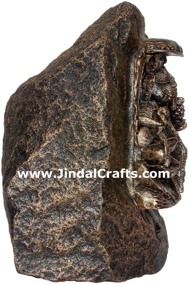 Unique Hand Carved Stone Lord Ganesha Figure Indian Art