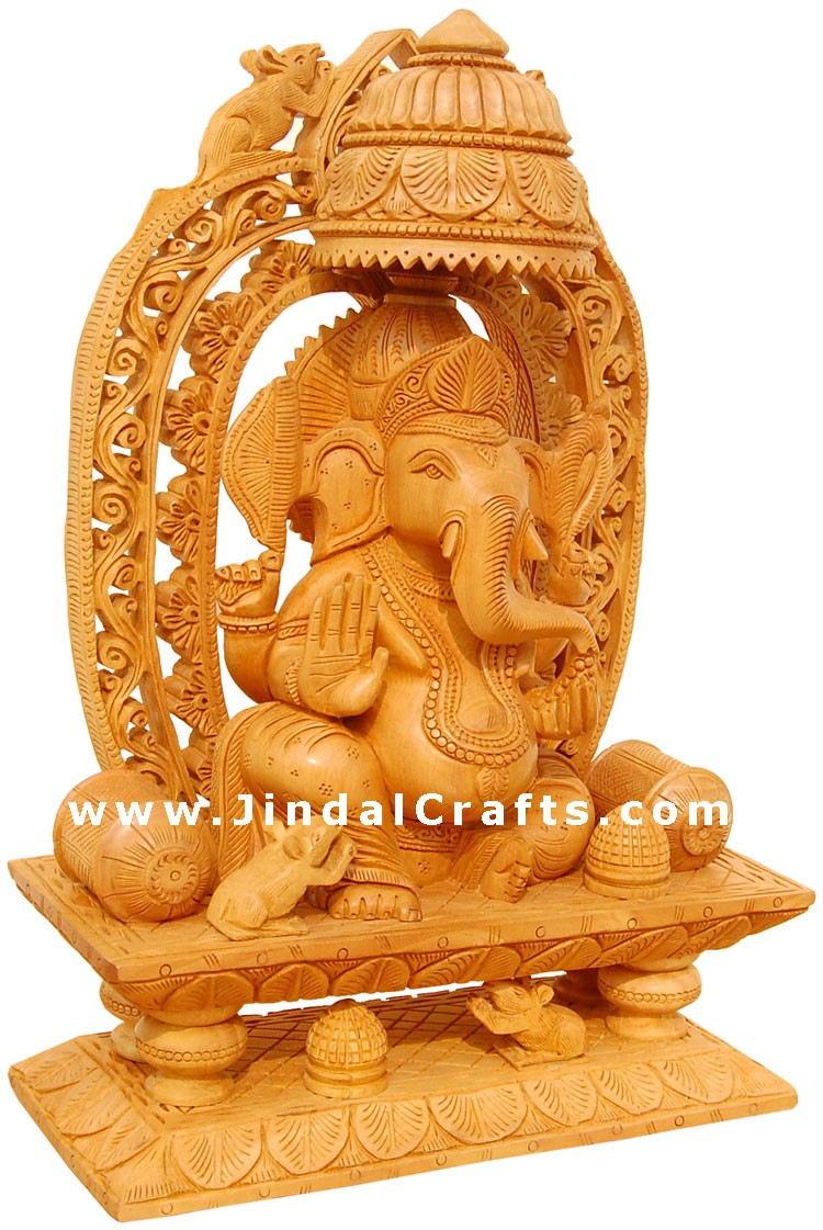 Handcrafted Ganesh - Indian Religious Artifact Home Art