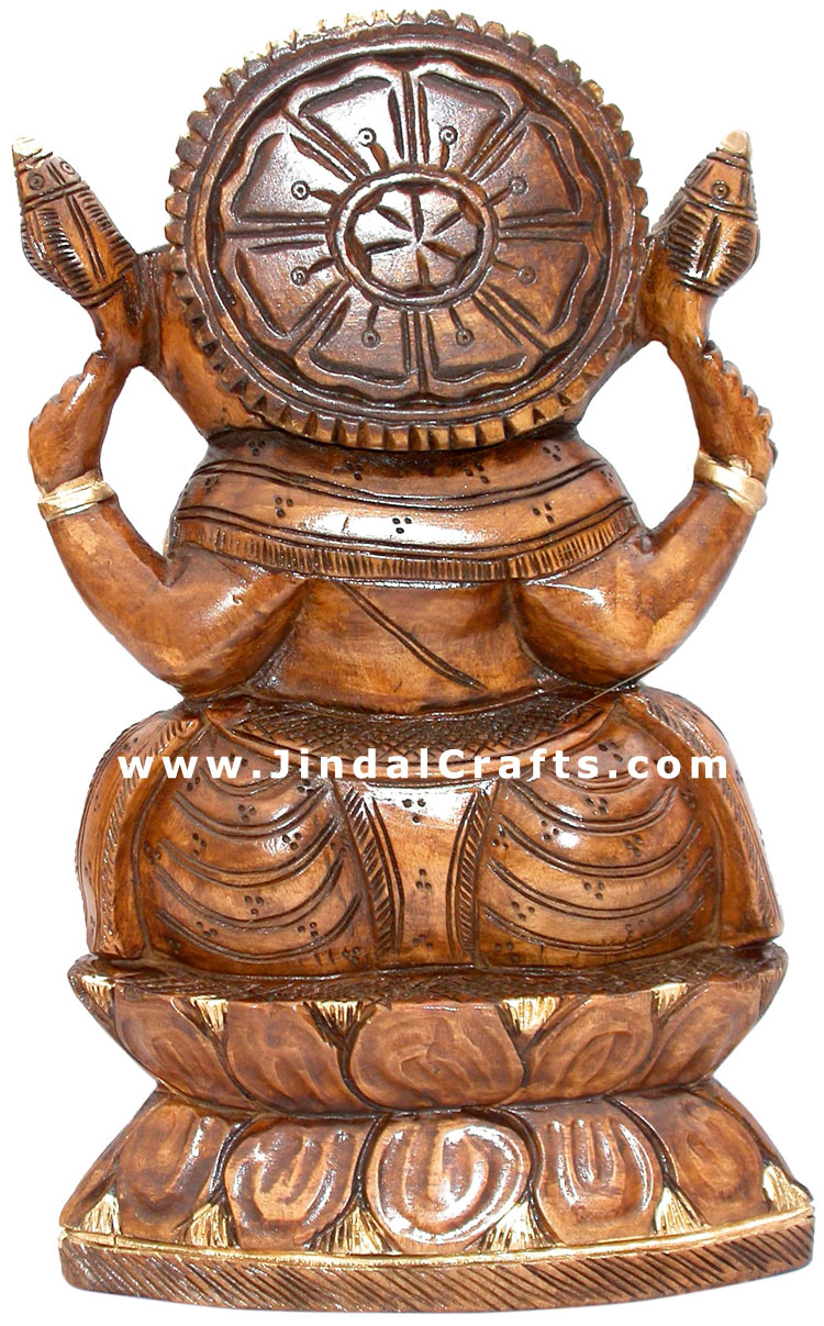 Ganesha Antique Hand Carved Hindu Religious Statue Idol