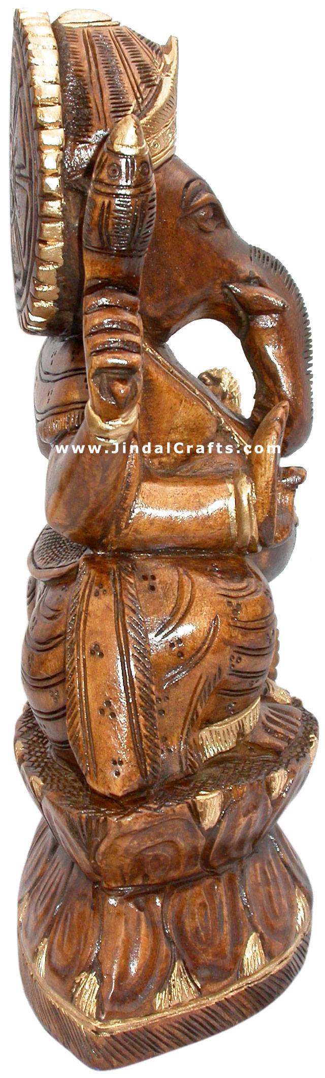 Ganesha Antique Hand Carved Hindu Religious Statue Idol
