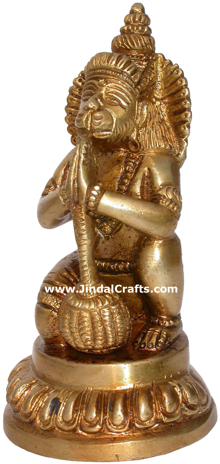 Hindu Deities Veer Hanuman India Brass Carving Artefact